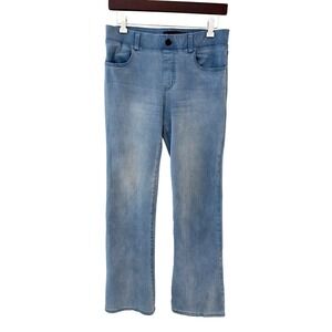 Betabrand Dress Pant Yoga Pants Mens Small Light Wash Denim Straight Leg Blue